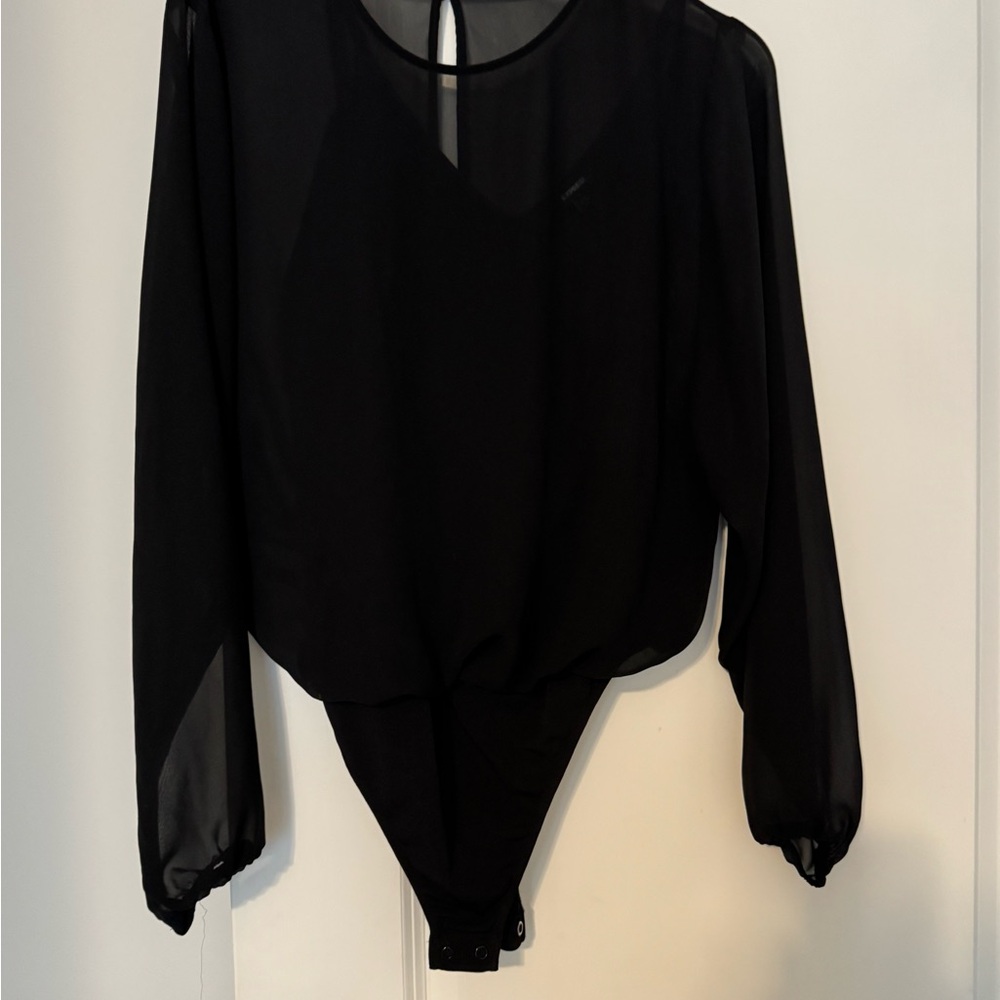 Elegant Black Sheer Women's Top